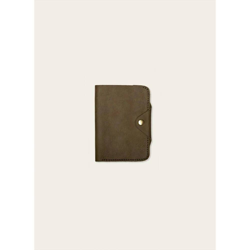 NEW WP STANDARD unisex leather snap passport travel wallet in olive